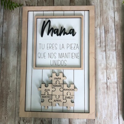 Mama Tu Eres La Pieza Que Nos Mantiene Unidos | Regalo Del Día De Las Madres